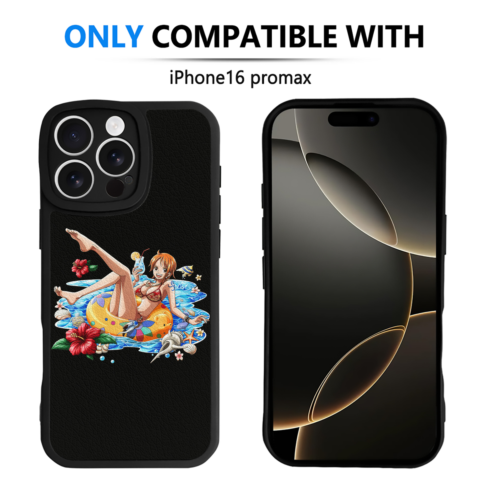 （画像用） ワンピース ナミ ONE PIECE Nami 【iPhone 16シリーズ対応】シリコンスマホケース（レザー調） 材質：シリコン